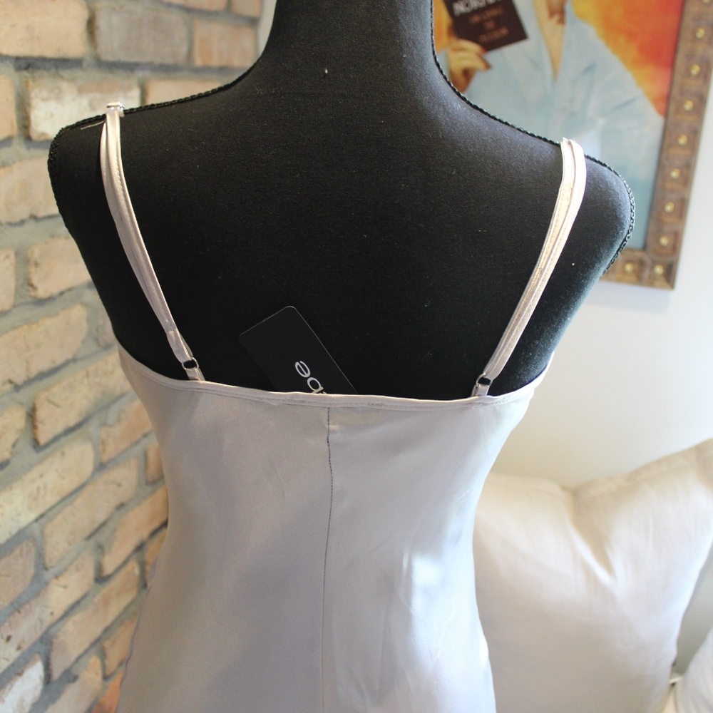 bebe Satin Cowl Neck Full Length Slip Dress - Picture 4 of 7